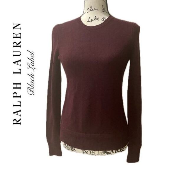 RALPH LAUREN BLACK LABEL SWEATER CASHMERE KNITTED CREW NECK SZ S SOPHISTICATED - Picture 1 of 14